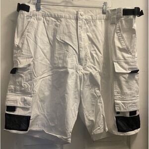 Vintage Kikri Machine Men's Cargo Shorts White  Size 42
